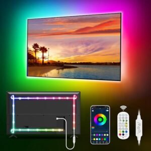 9.84ft RGB LED Strip Lights for TV – Bluetooth App Control & Music Sync